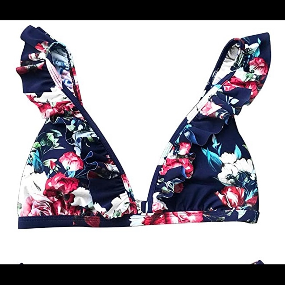 Floral bikini top
